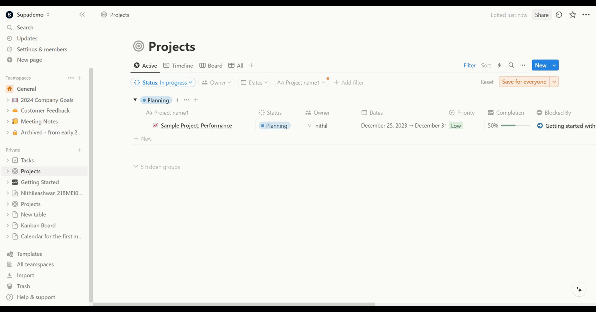 How to share a Notion page with others screenshot
