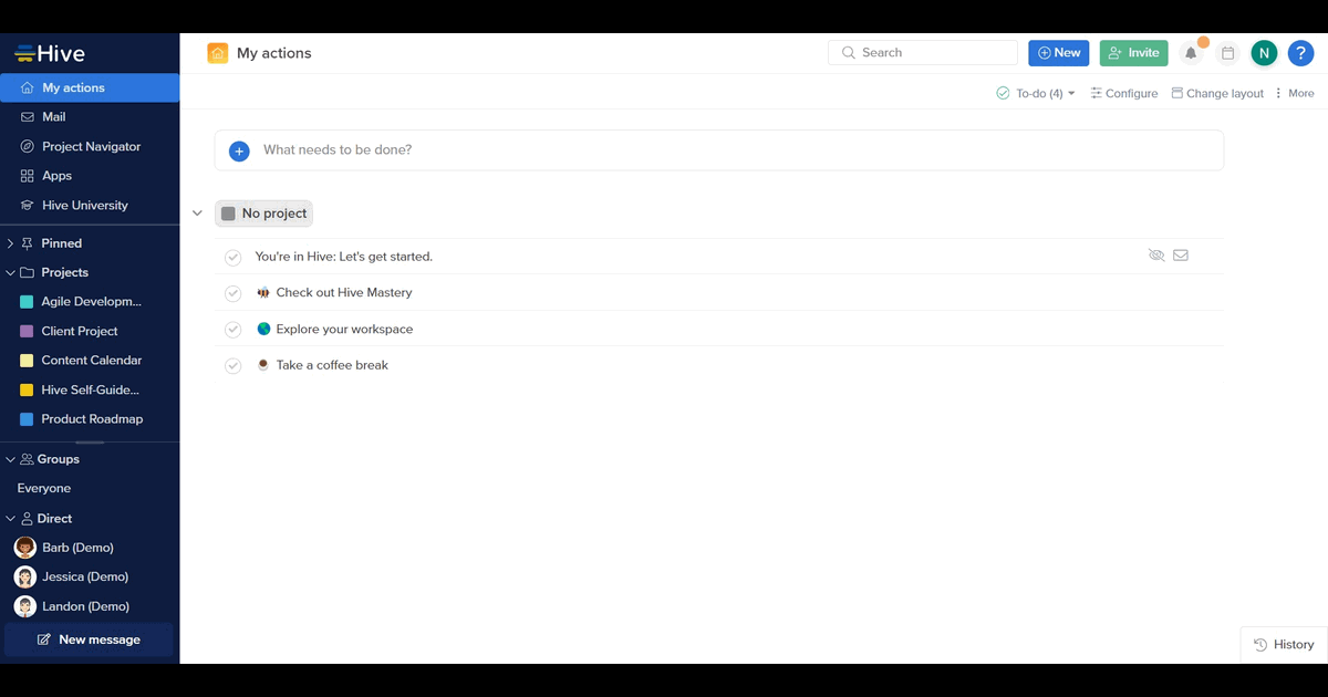 How to reset password in Hive screenshot