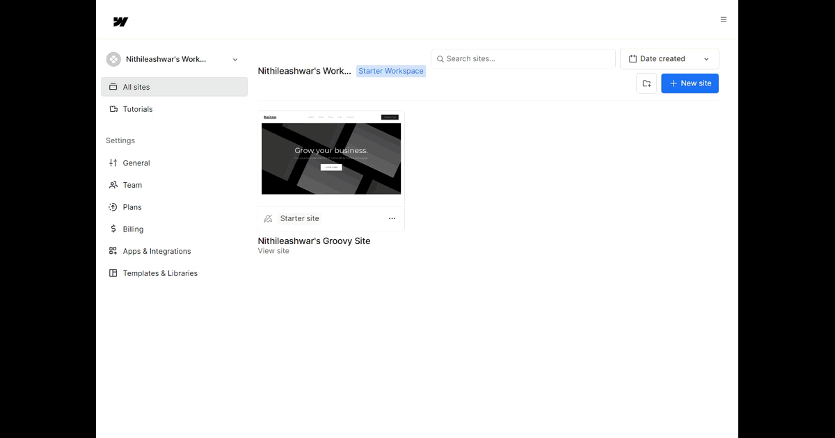 How to transfer sites across Webflow accounts screenshot