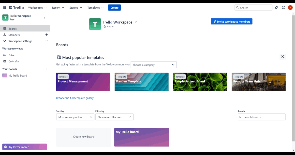 How to create a board in Trello screenshot