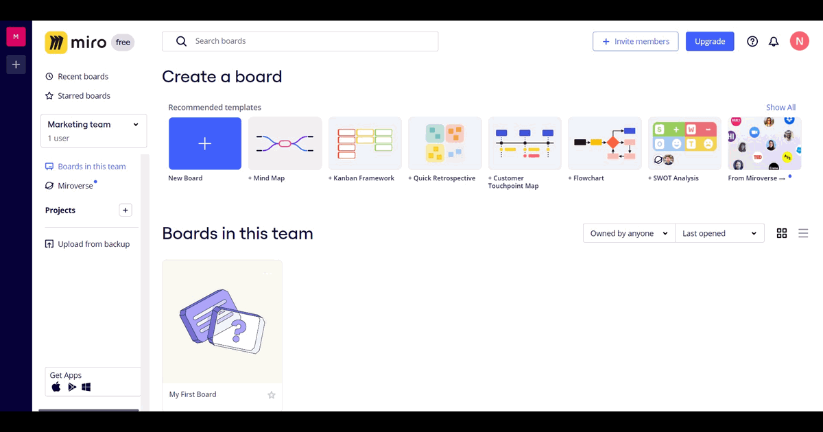 How to integrate Google Images to Miro whiteboard screenshot