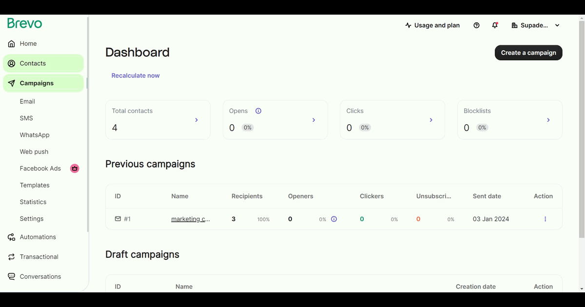 How to create a form on Brevo screenshot