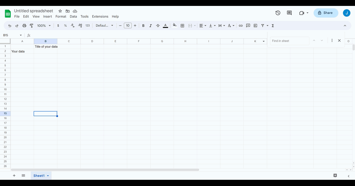 How to search for words in Google Sheets screenshot