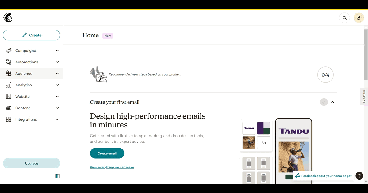 How to import contacts in Mailchimp screenshot