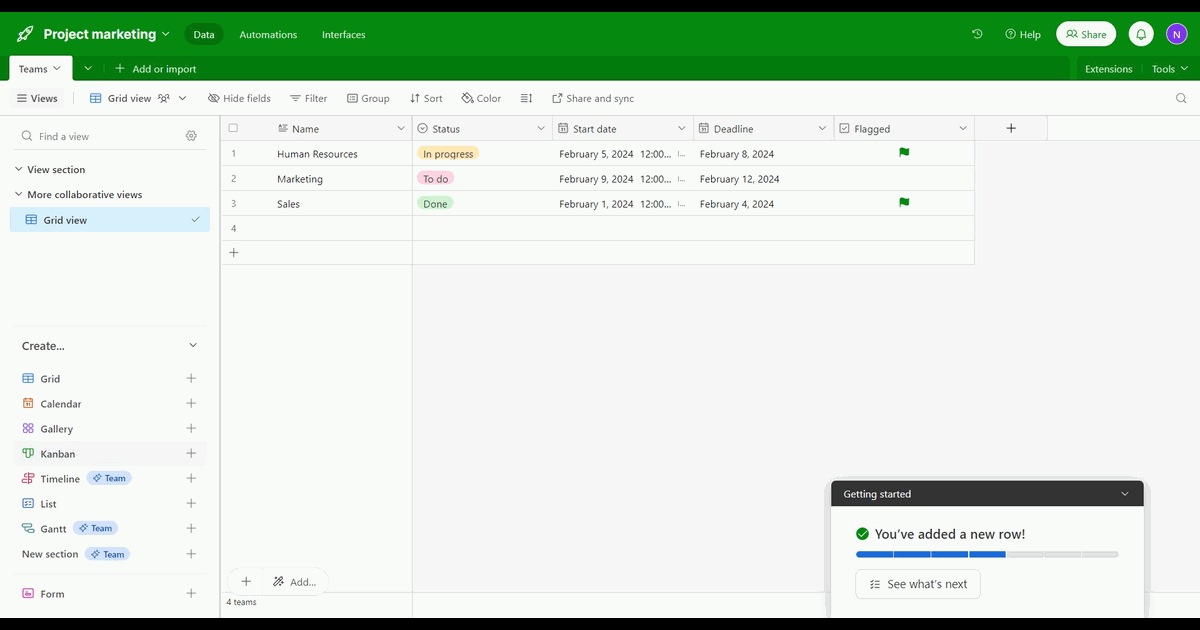 How to set up and embed a kanban board in Airtable screenshot