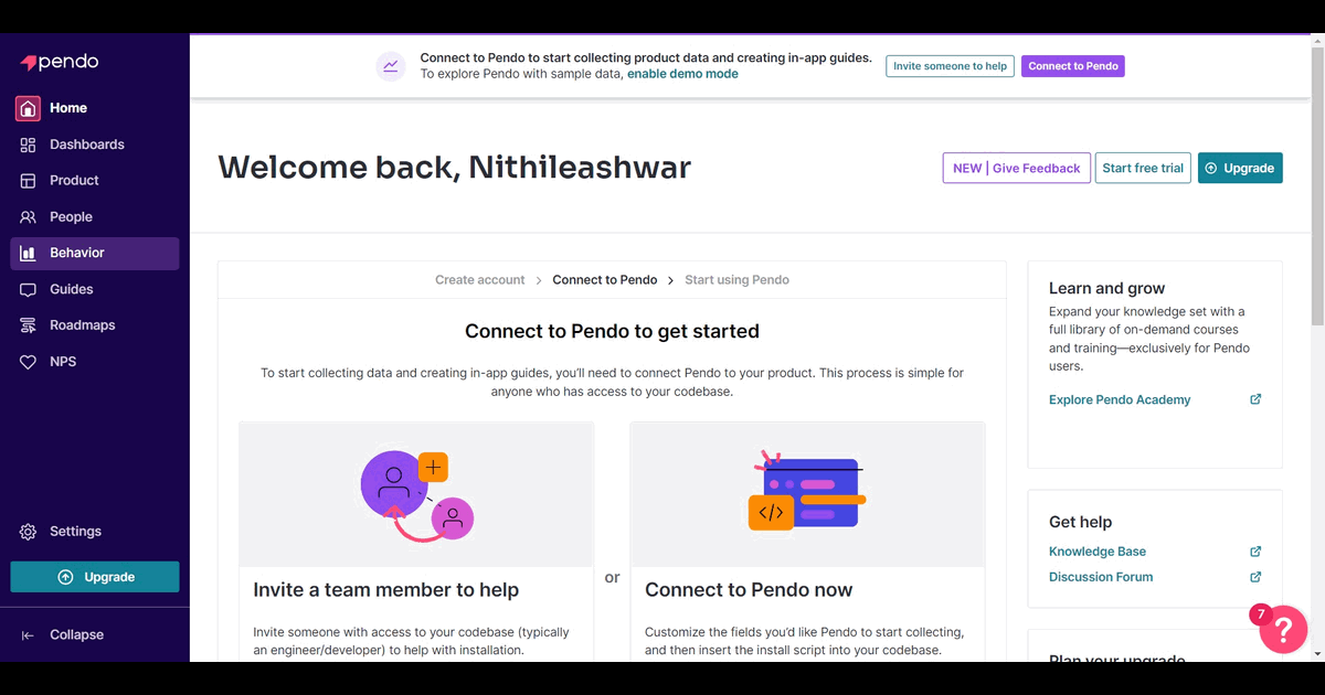 How to create a NPS Survey in Pendo screenshot