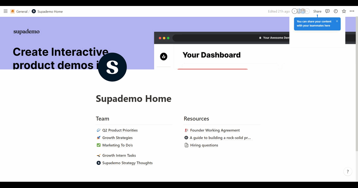 How to toggle dark mode on Notion screenshot