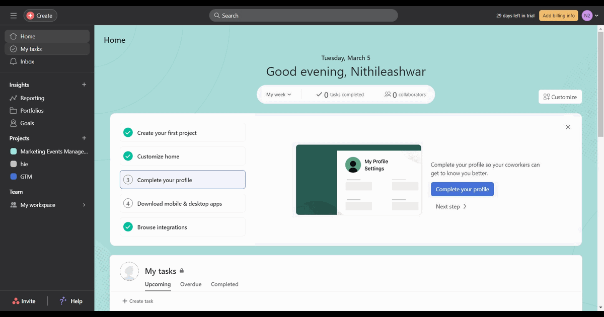 How to sync Google sheets in Asana screenshot