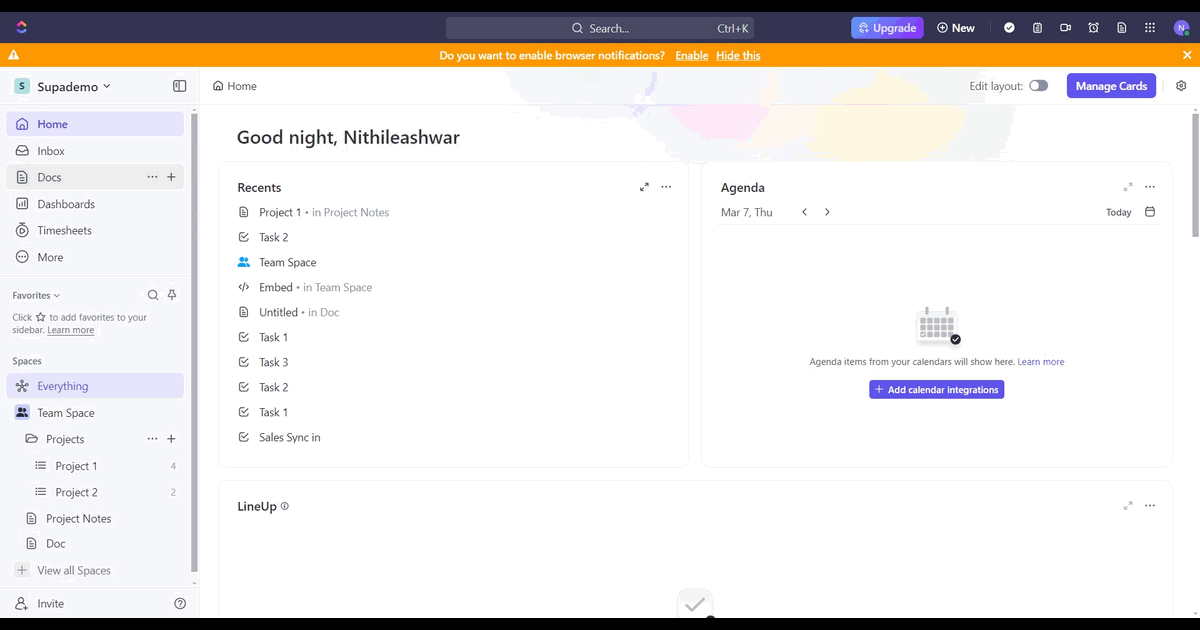 How to create dependency between tasks in ClickUp screenshot