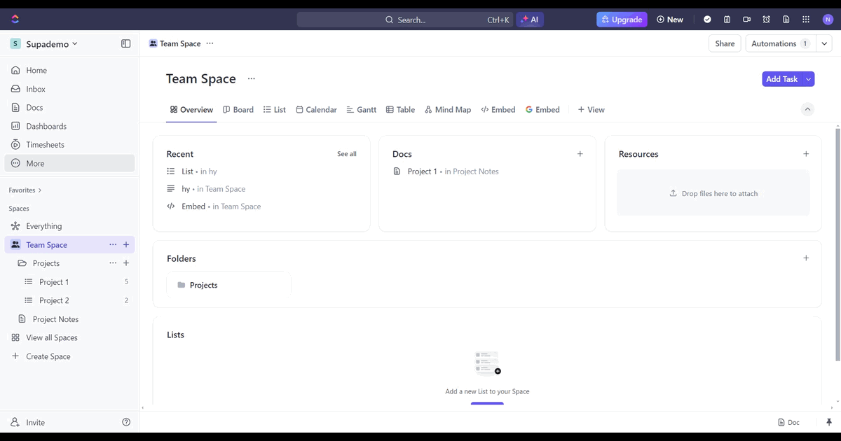 How to set permissions in pulse view on ClickUp screenshot