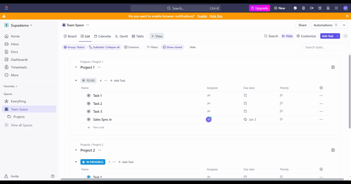 How to create a mind map in ClickUp screenshot