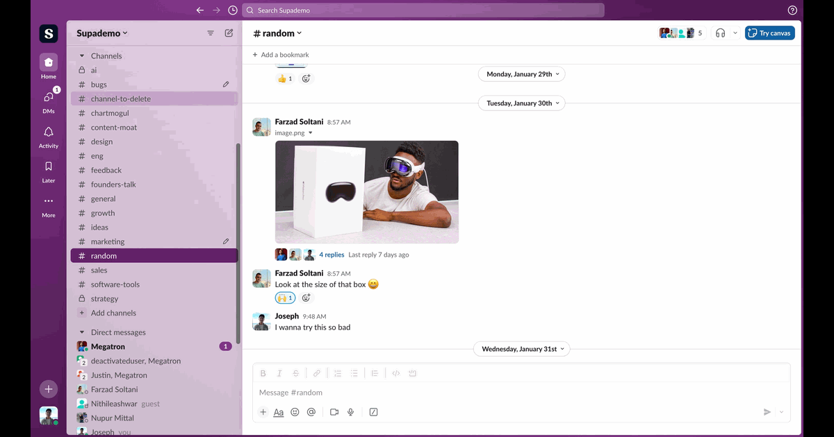 How to Delete a channel in Slack screenshot