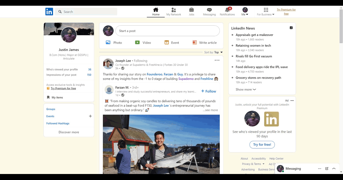 How to change your LinkedIn profile view screenshot