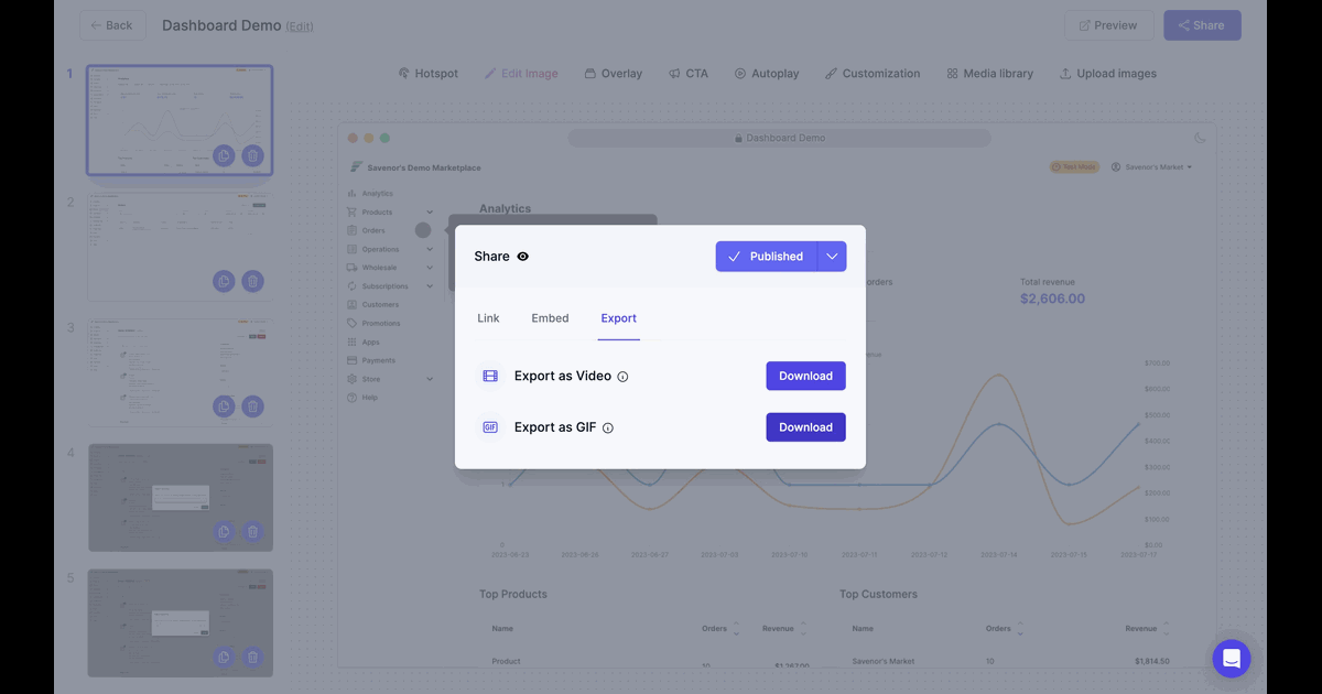How to embed Supademo on Intercom screenshot
