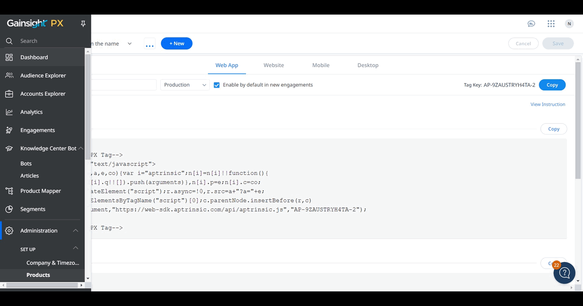How to create a Dashboard in Gainsight screenshot