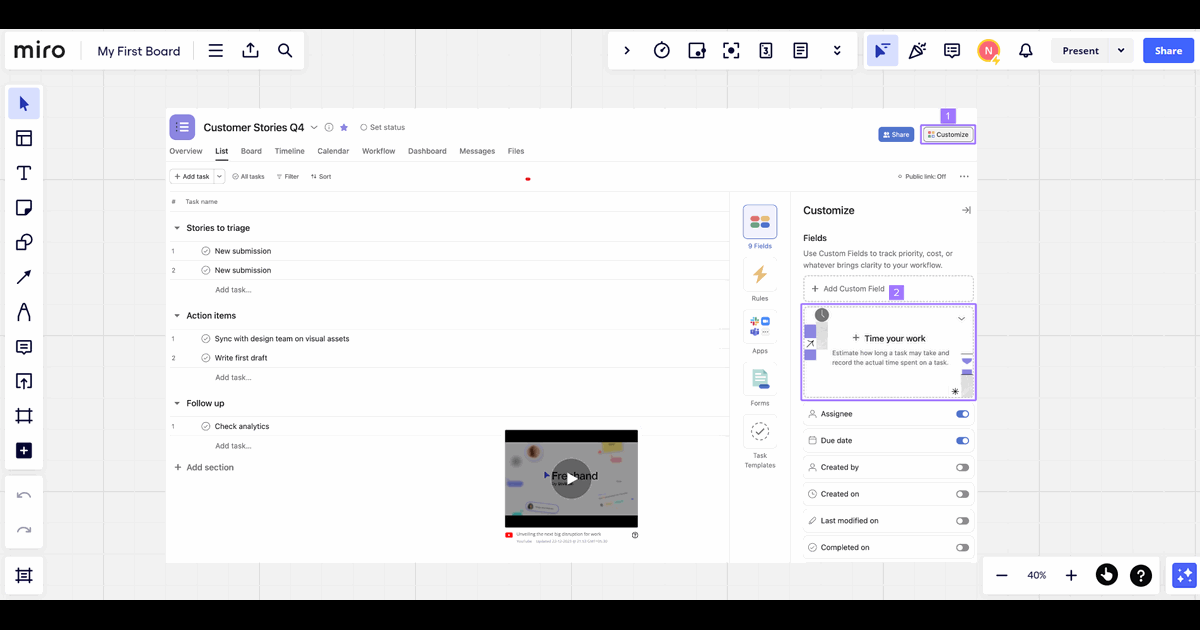 How to export your board in Miro screenshot