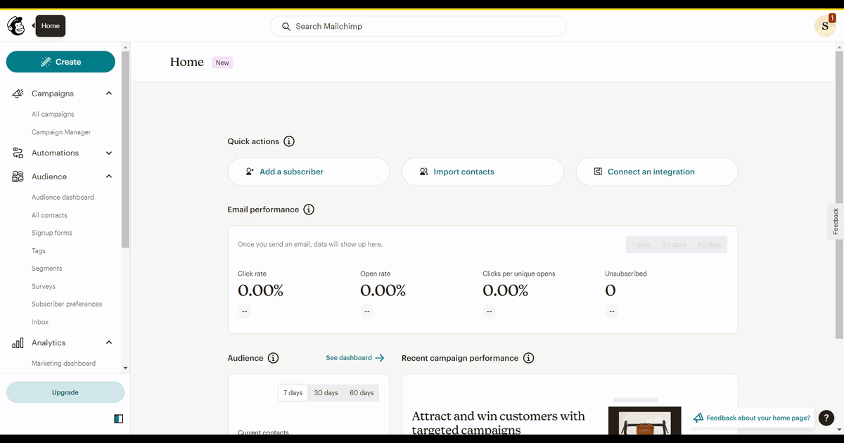 How to create a segment in Mailchimp screenshot