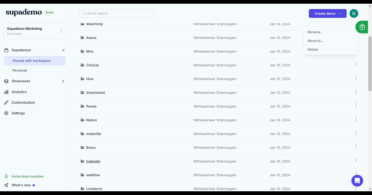 How to embed Supademo into Notion screenshot