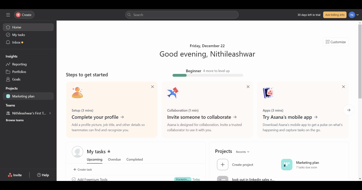 How to create forms in Asana screenshot