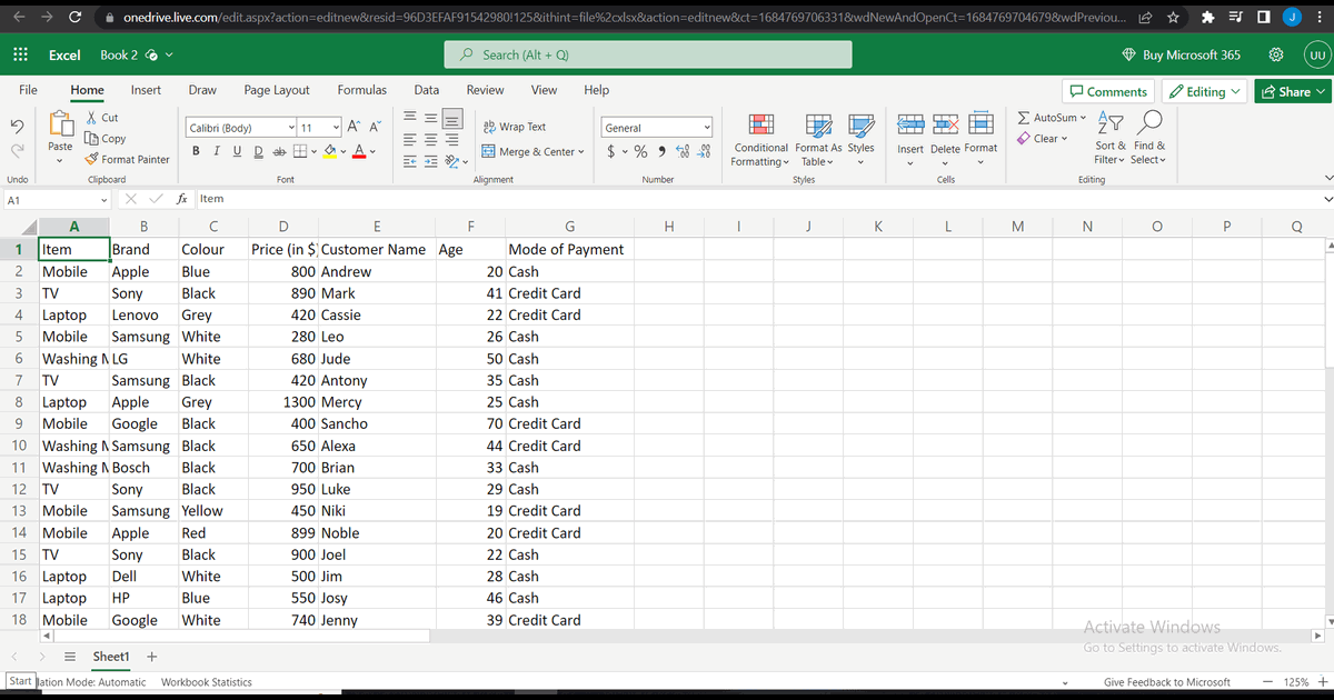 How to Freeze First Row On MS-Excel screenshot