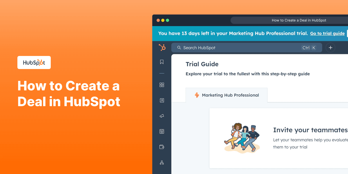 How to create a Deal in HubSpot screenshot