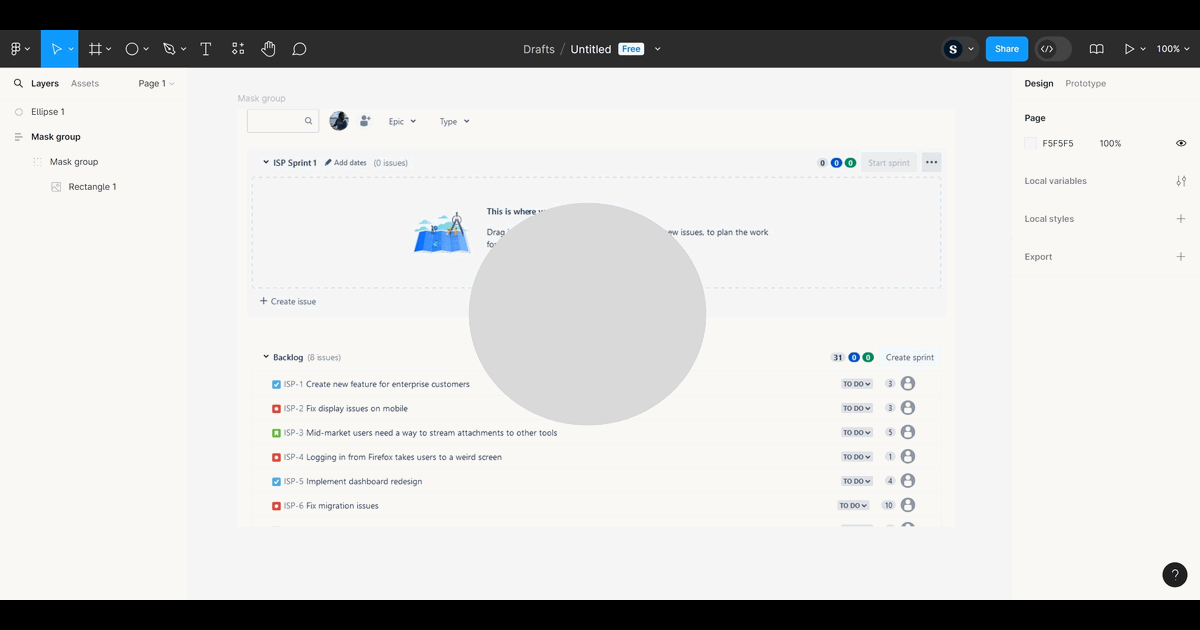 How to Mask in Figma screenshot