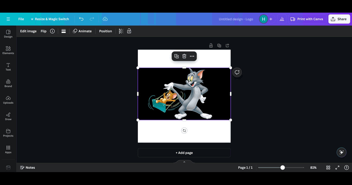 How to Make Background Transparent in Canva screenshot