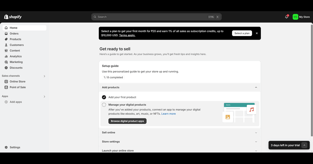 How to Deactivate Your Shopify Store screenshot