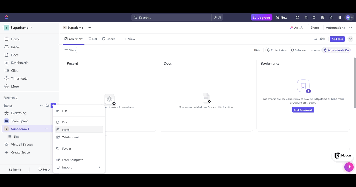 How to Create a Form in ClickUp screenshot