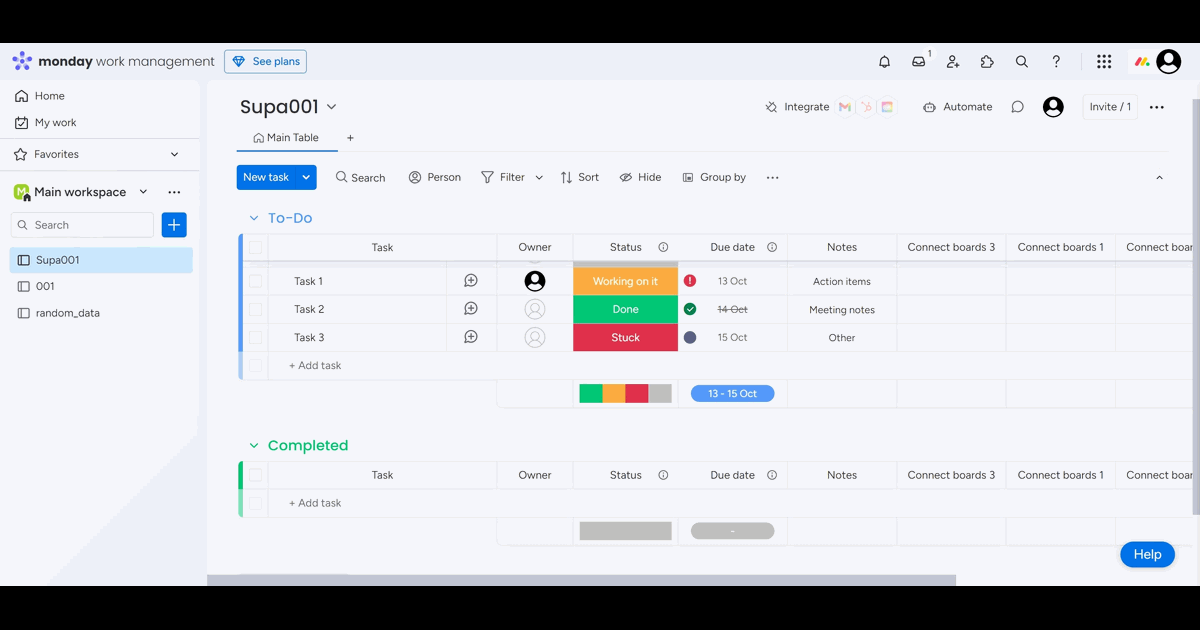 How to Connect Boards in Monday.com screenshot