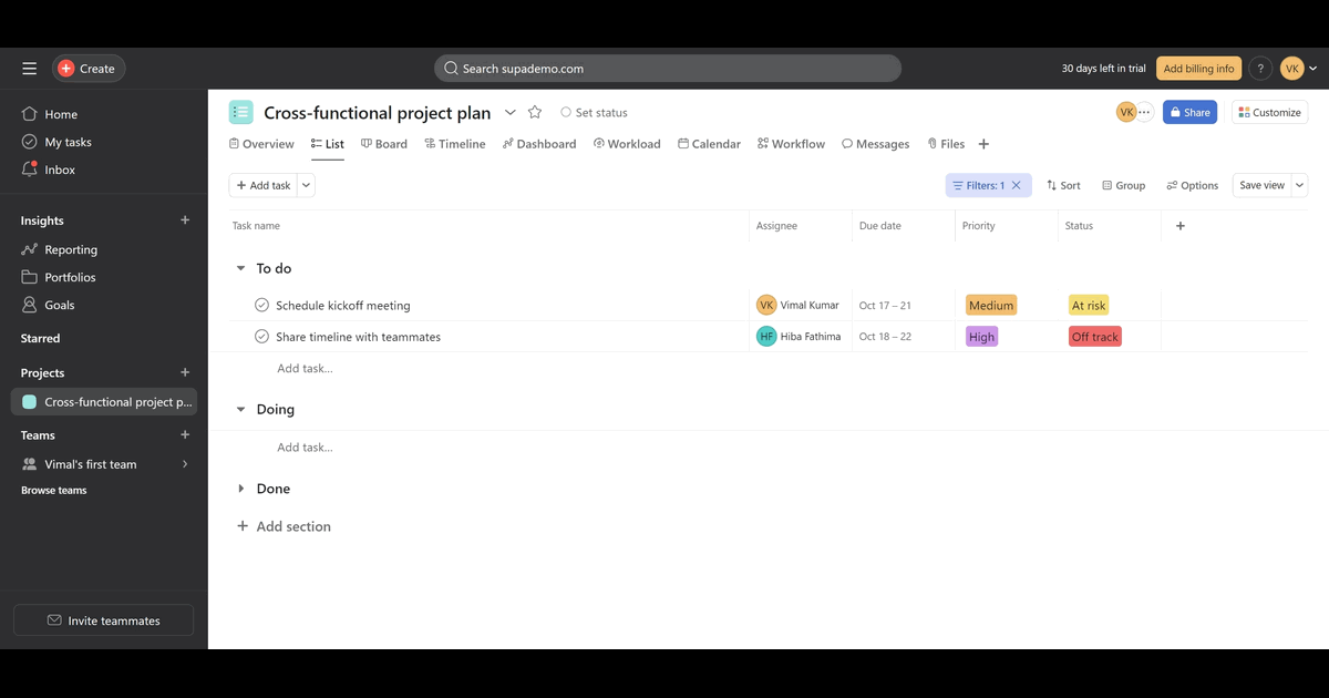 How to Delete Your Asana Account screenshot