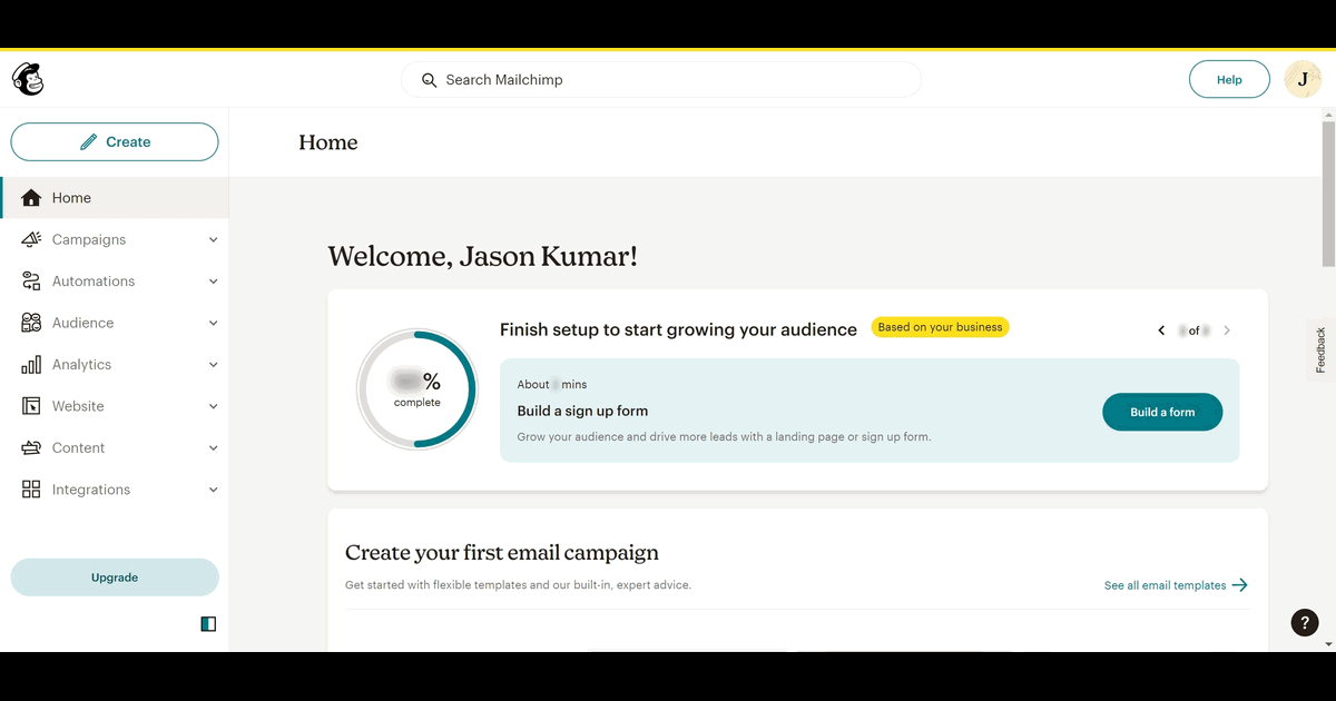 How to Delete Your Mailchimp Account screenshot