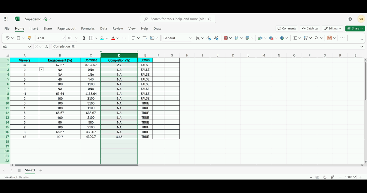 How to Add a Column in Excel screenshot