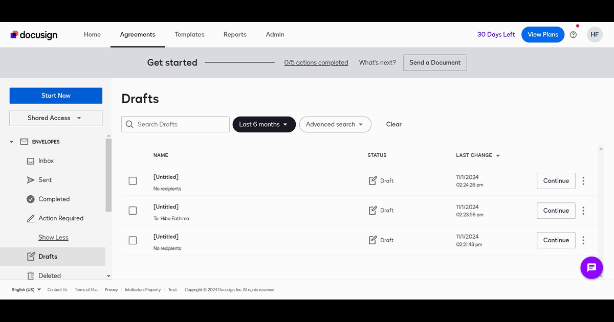 How to DocuSign a PDF screenshot