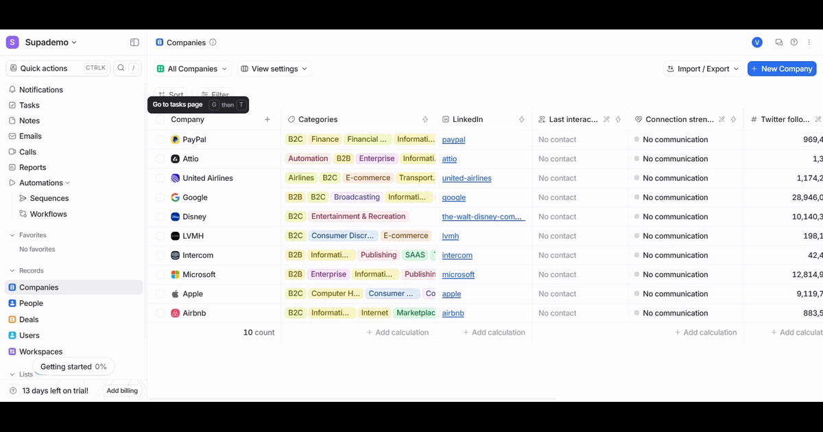 How to Navigate Attio Workspace screenshot