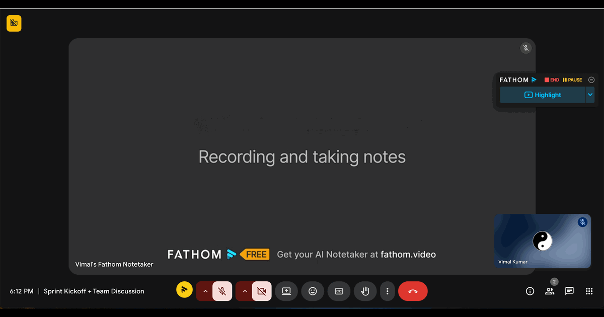 How to Highlight Meeting Moments in Fathom screenshot