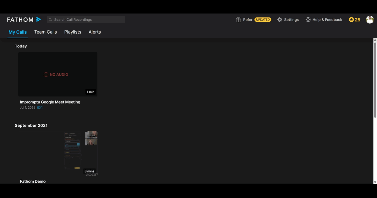 How to Generate Follow-Up Emails in Fathom screenshot