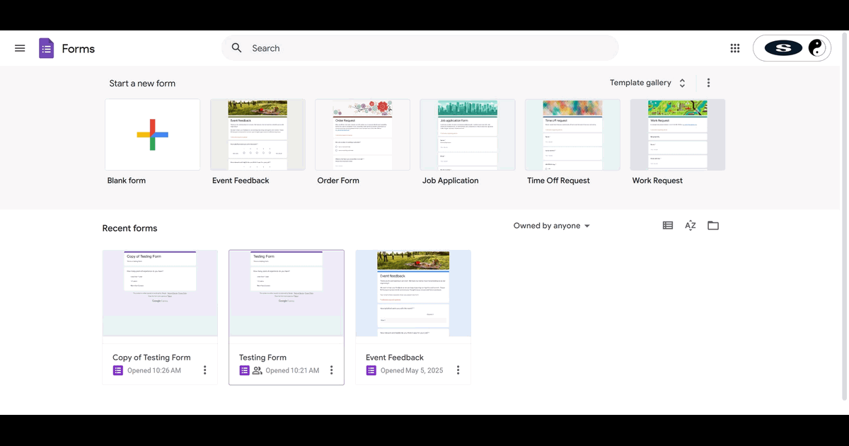 How to Print a Google Form screenshot