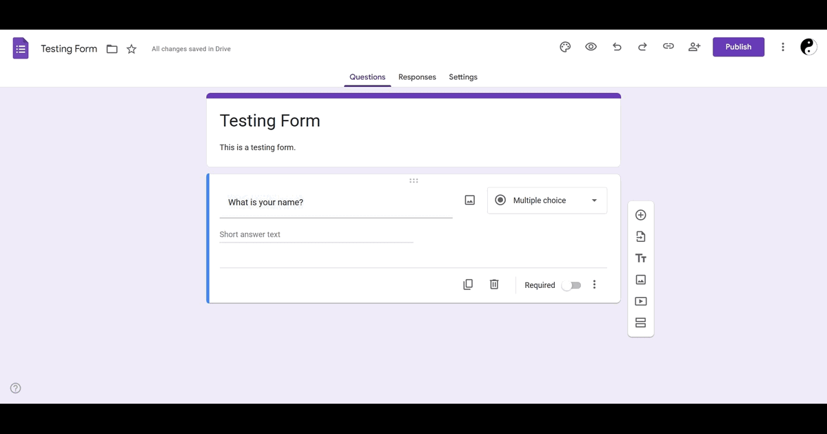 How to Publish a Google Form screenshot