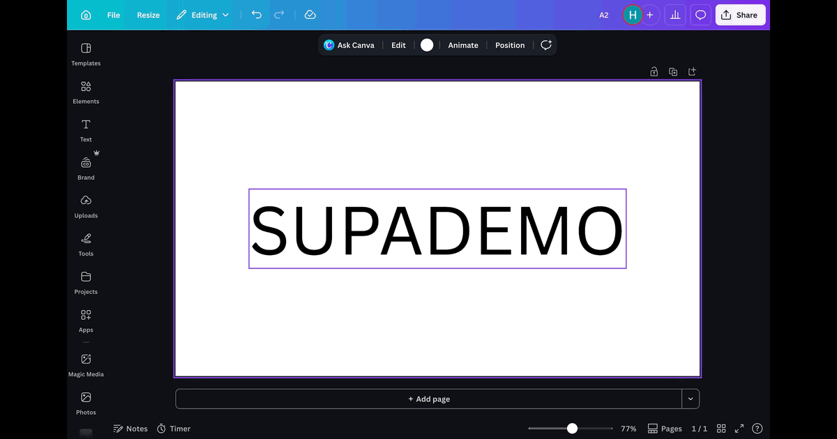 How to Highlight Words in Canva screenshot