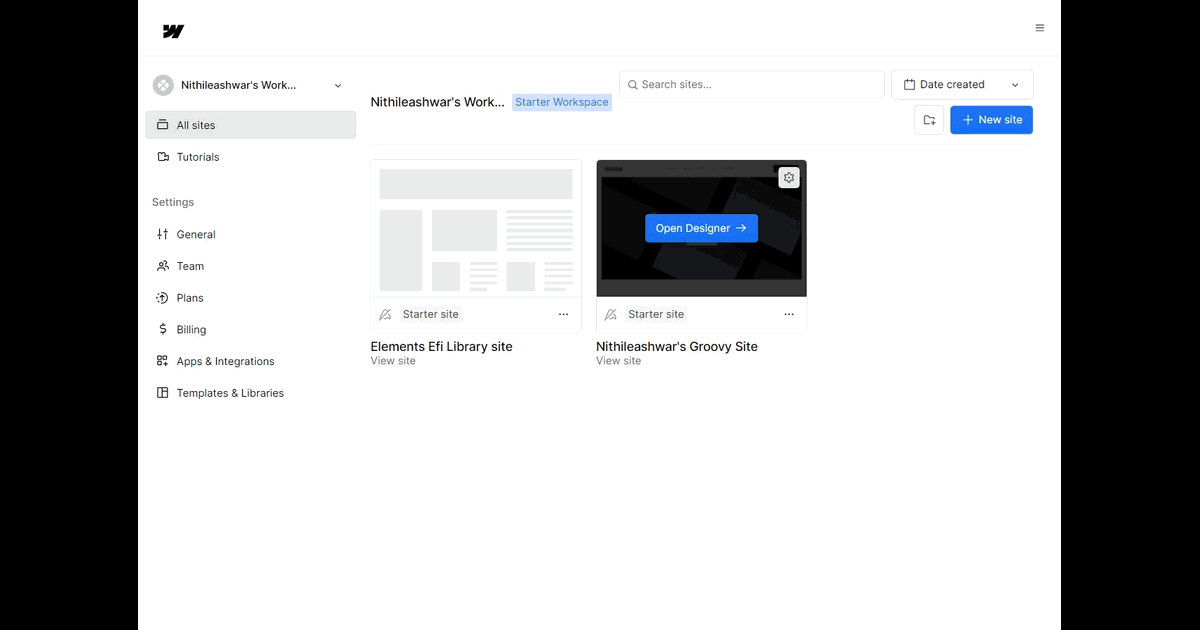 How to publish a site in Webflow screenshot
