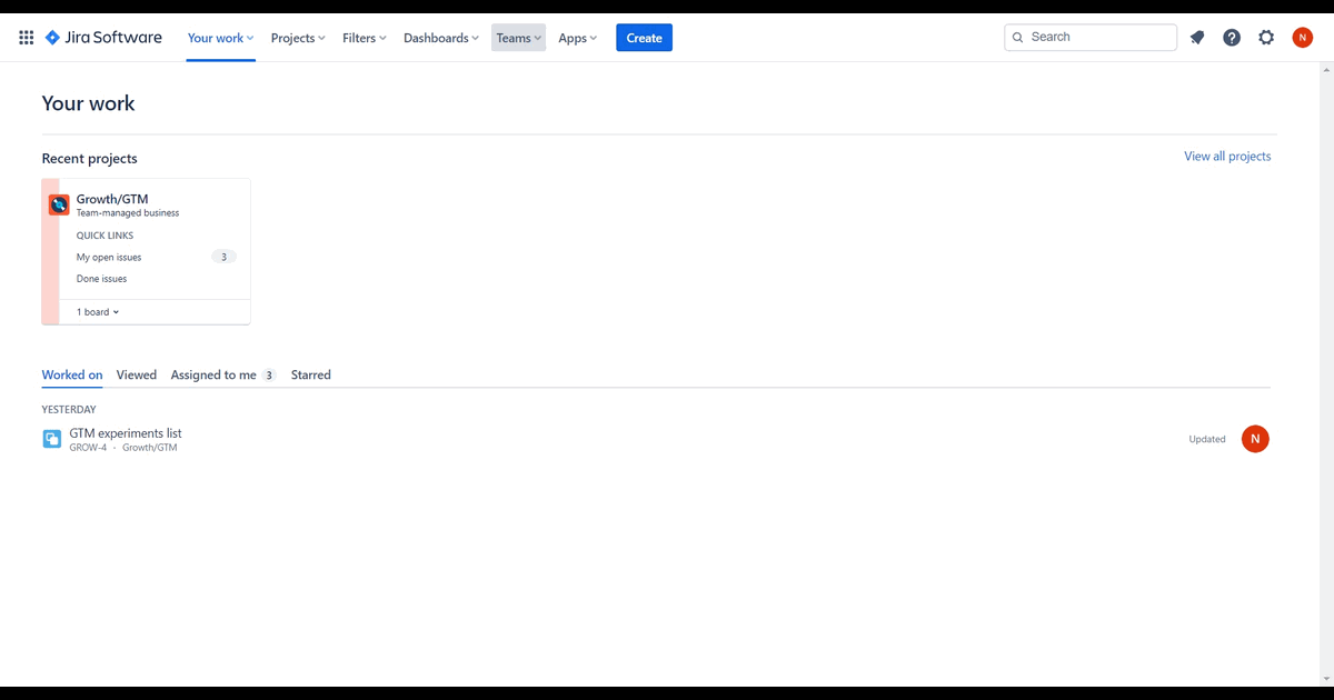 How to invite a teammate in Jira screenshot