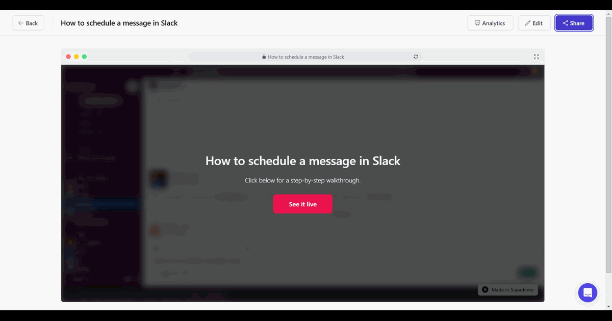 How to embed Supademo on Ghost screenshot