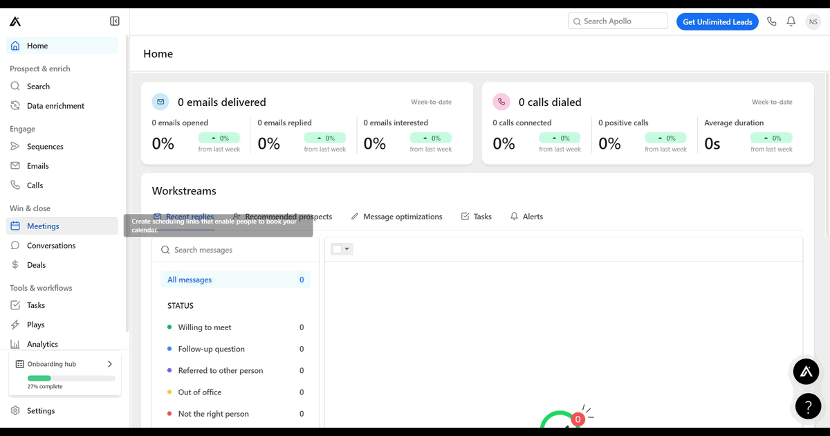 How to change the video conferencing channel in Apollo.io screenshot
