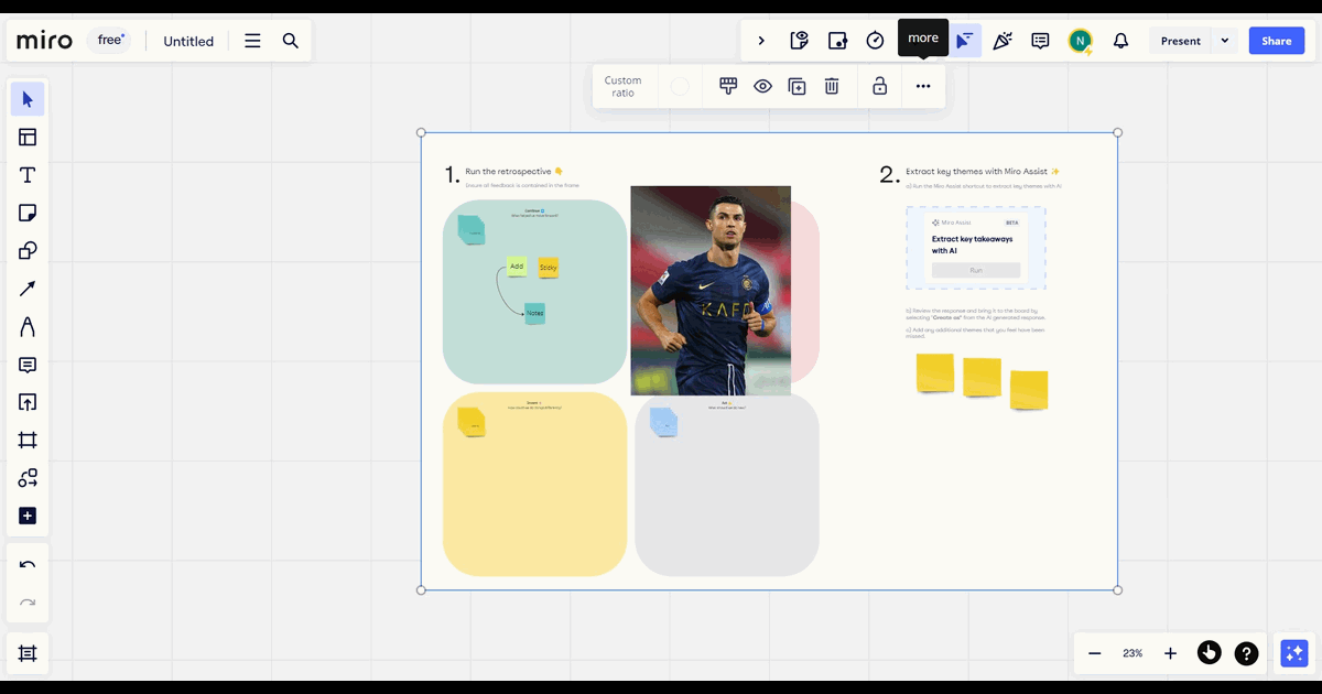 How to group and ungroup objects in Miro screenshot