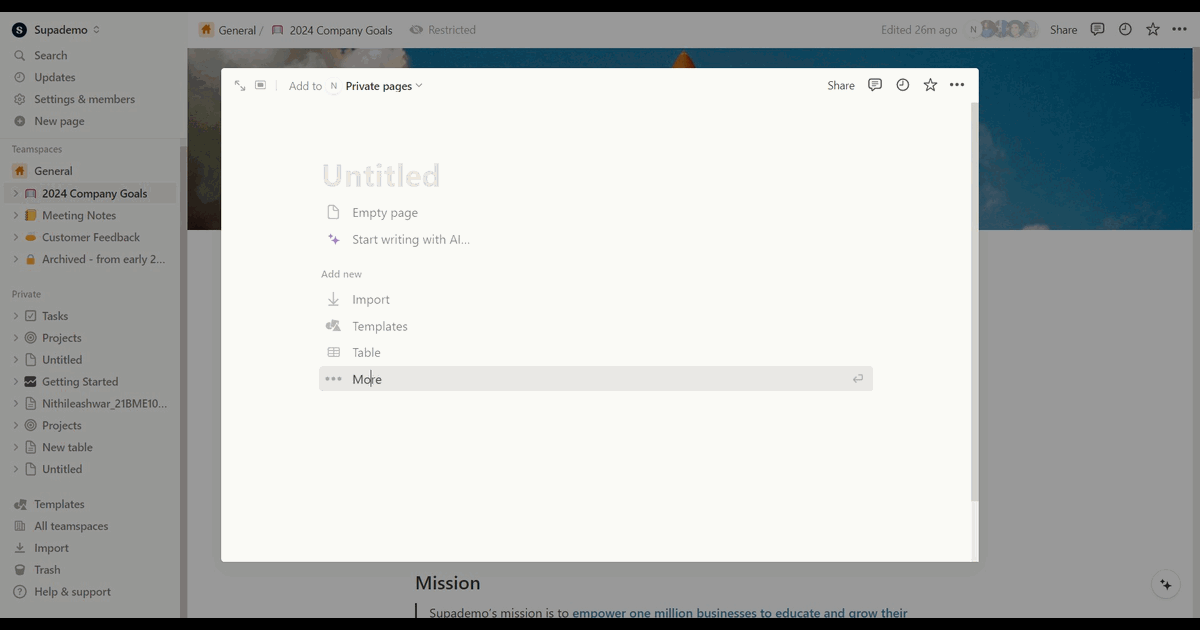 How to create a kanban board in Notion screenshot