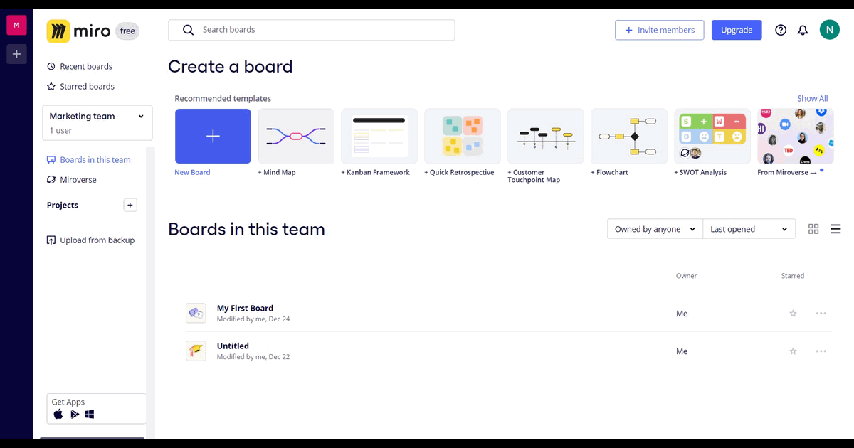 How to add flows to your sticky notes in Miro screenshot