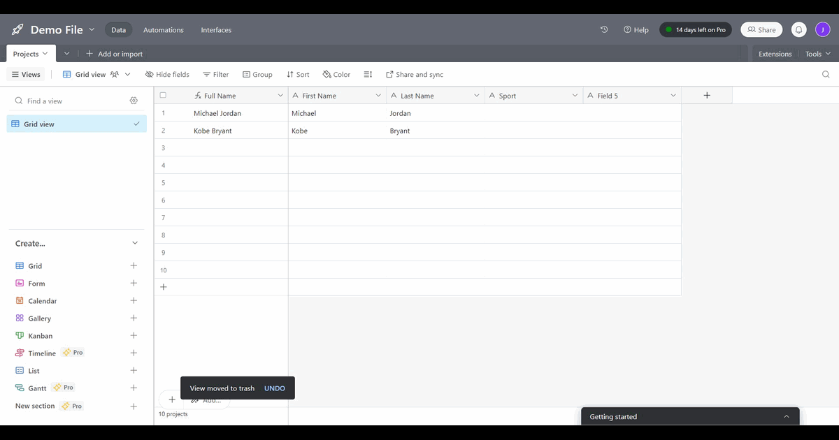 How to create a form in Airtable screenshot