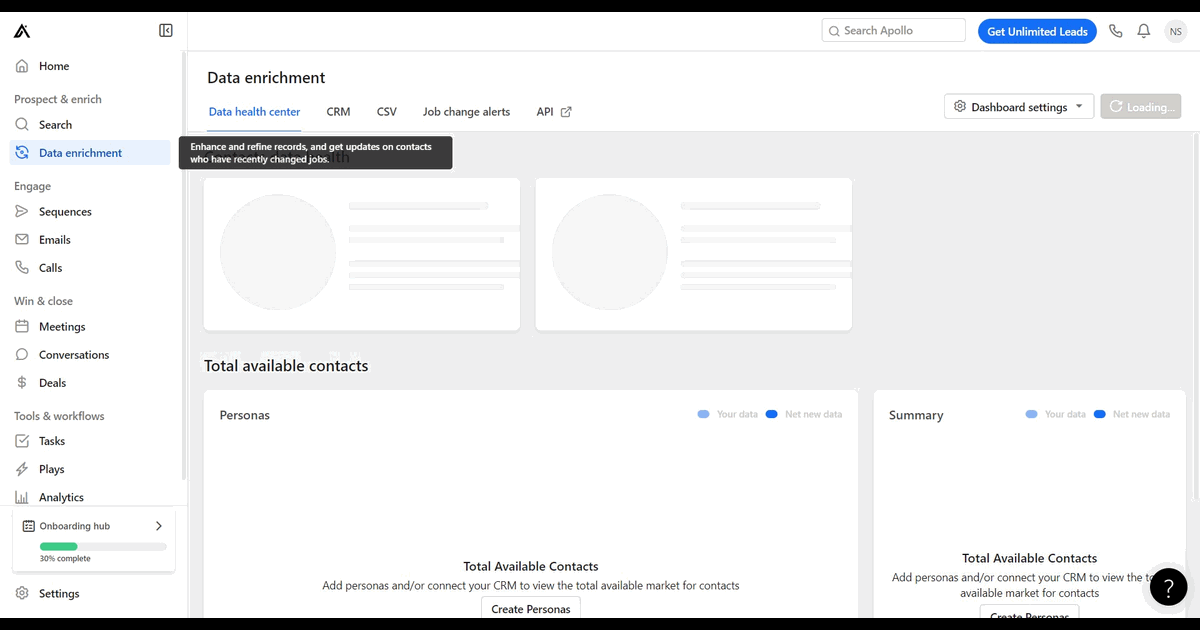How to integrate your CRM to Apollo.io screenshot