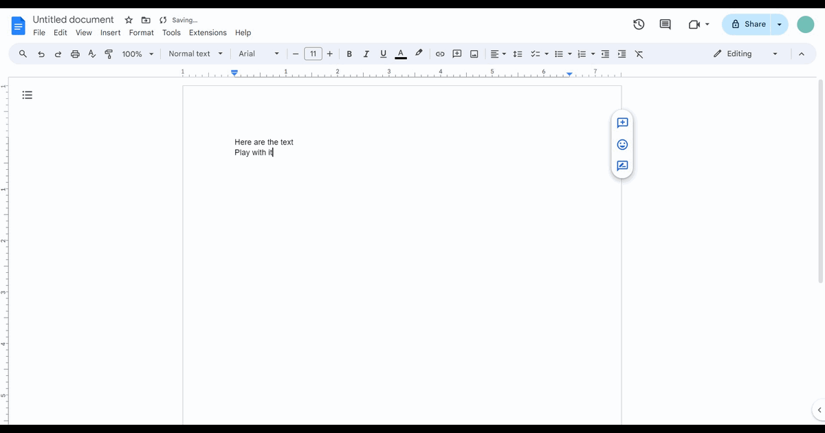 How to strikethrough text in Google Docs screenshot